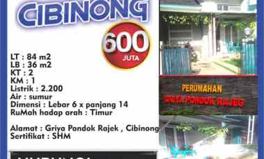 dijual rumah jl ciliwung pd rajeg kec