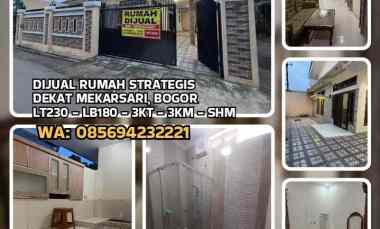 Dijual Rumah Strategis dekat Mekarsari, Bogor. Bebas Banjir