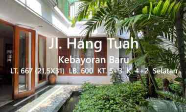 Rumah Asri Area Elit jl. Hang Tuah, Kebayoran Baru, Jakarta Selatan