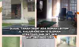 Tanah Dijual Murah 365m Ada Rumah Lb175m jl. Kaliurang km 10 Sleman