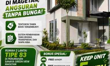 Rumah 2 Lantai Terlaris di Magetan, Angsuran tanpa Bunga