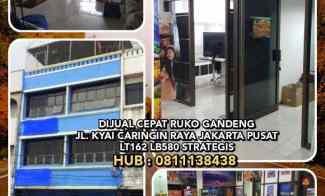 Dijual Ruko Gandeng jl. Kyai Caringin Raya Jakarta Pusat. Lt162 Lb580