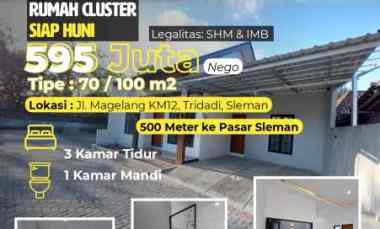 Rumah Cluster 6 Unit Semi Furnished Selangkah ke jl. Magelang km 12