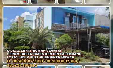 Rumah 2 lantai di Perum Green Oasis Palembang. Lt320 Lb210 Komplit