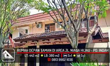 Rumah Bawah NJOP Hitung Tanah Termurah di jl. Niaga Hijau, Pd. Indah
