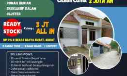 3 jt all in Free Canopy dan Ac Dijual Rumah Mewah di Depok