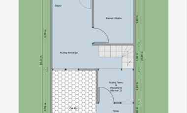 Rumah Modern Konsep Mezzanin 11/2 Lantai di Ciracas Jak-Tim