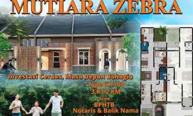 Tinggal 2 Unit Rumah Baru Siap Huni Mutiara Zebra di jl Sebra Semaran