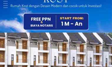 Rumah Kost Furnish Premium 8 Kamar Malang Kota dekat UB 1M