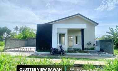 Rumah Baru dalam Cluster View Sawah Cuma 1 km ke jl. Wonosari km 7,5