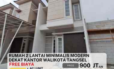 Dijual Rumah 2 Lantai Sisa 2 Unit Modern dan Minimalis di Pamulang