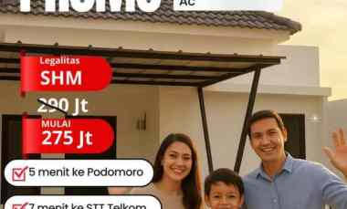 Rumah Baru Harga Terjangkau Lokasi Strategis dekat Stt Telkom, Podomor