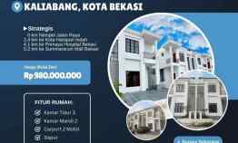 Rumah Cluster Baru 2 Lantai Nempel Jalan Raya Harapan Indah