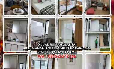 Jual Rumah 2 lantai di Perum Rolling Hills Karawang. Lt60 Lb50 Shm Kt3