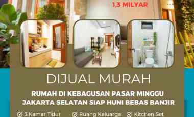 Rumah di Kebagusan Pasar Minggu Jakarta Selatan Siap Huni Bebas Banjir