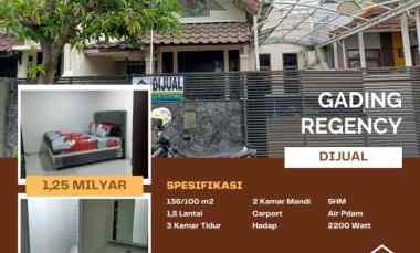 Dijual Cepat Rumah Termurah di Komplek Gading Regency Soekarnohatta