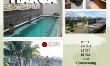 Dijual Rumah di Kota Wisata Cibubur Ada Kolam Renang dan Hadap Taman