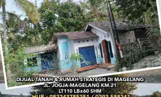 Dijual Tanah Rumah Strategis di Magelang jl. Jogja-magelang km.21