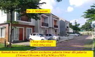 Dijual Murah Rumah Baru 2 lantai Cluster Exclusive Jakarta Timur Strate