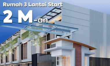 Rumah Idaman 3 Lantai Harga 2M-an Area Manyar Lokasi Premium