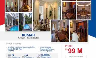 Dijual Rumah Mewah 2 Lantai Kuningan Jakarta Selatan