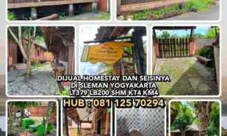 Dijual Homestay dan Seisinya di Sleman Yogyakarta. Lt379 Lb200 Shm Kt4