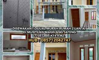 Dijual Murah Rumah 2 Lantai di Muntilan Magelang Jateng.lt105 Lb85 Kt4