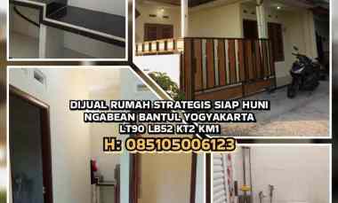 Dijual Rumah Siap Huni di Ngabean Bantul Yogyakarta. Lt90 Lb52 Kt2 Km1