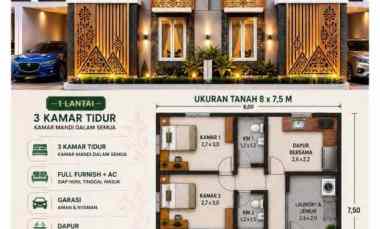 Rukost 3 Kamar Full Furnished 400 juta Nol Jalan Raya Bangil Pandaan