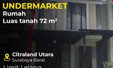 Dijual Rumah Aset Lelang North West Hill Citraland Surabaya 2 Lantai S
