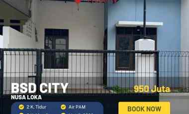 Dijual Rumah Minimalis 1,5 Lt Depan Taman di Nusa Loka Bsd