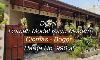 Dijual Rumah Asri Type Kayu Modern / Rustic View Sungai Daerah Ciomas