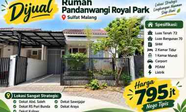 Dijual Rumah Pandanwangi Royal Park Sulfat Malang