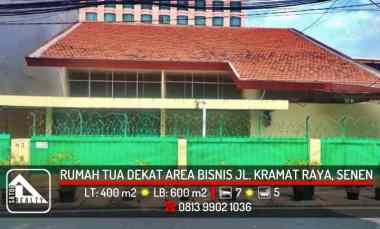 Rumah Tua Harga dekat NJOP dekat jl. Kramat Raya, Senen, Jakarta Pusat