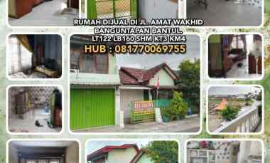 Rumah Dijual di jl. Amat Wakhid Banguntapan Bantul. Lt122 Lb160 Shm