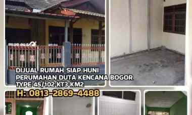 Dijual Rumah Siap Huni di Perumahan Duta Kencana Bogor. T45/102 Kt3