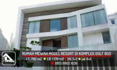 Rumah Mewah Model Tropical Resort di Perumahan Golf BSD City