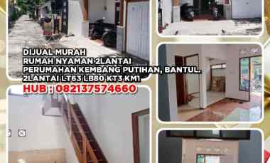 Rumah Nyaman Murah Perumahan Kembang Putihan Bantul. 2 lantai Lt63 Lb80