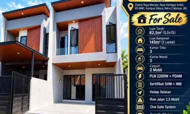 Rumah Baru Modern Siap Huni di Perumahan Manyar Tirtoasri Surabaya