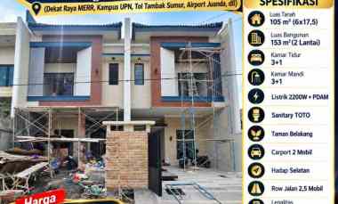 Rumah Modern Baru Gress di Perumahan Nirwana Eksekutif Rungkut Surabay