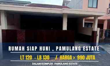 dijual rumah perumahan pamulang estate