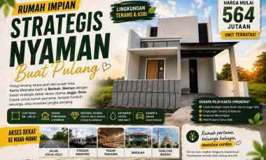 Rumah Siap Huni, Lingkungan Asri, FREE Kanopi Menanti Anda