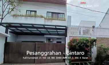 Rumah Cantik 2 Lt Full Furnish dalam Cluster Pesanggrahan - Bintaro