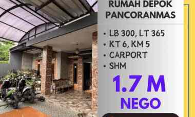 Rumah Depok Pancoran Mas Pitara Luas Cakep dekat ke Stasiun Citayam