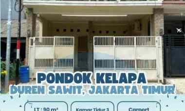 Rumah Second Terawat Komplek Pondok Kelapa Duren Sawit Jakarta Timur
