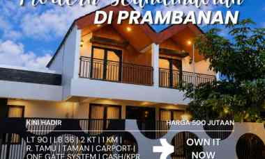 Rumah Scandinavian Premium dekat Prambanan Tanah Luas, Mezzanine, in