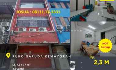 dijual rumah ruko jl garuda kemayoran