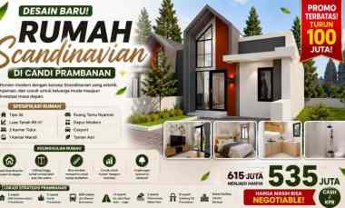 Rumah Scandinavian Premium di Prambanan, Estetik Nyaman untuk Keluar
