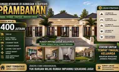 Unit Terbatas Rumah SHM di Prambanan yang Cocok untuk Hunian