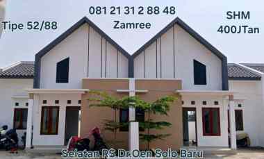 dijual rumah scandinavian selatan rs dr oen solo baru